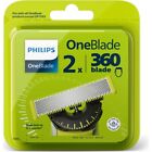 2x Lama di ricambio Testina per rasoio Philips QP420/50 Norelco OneBlade 360