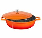 STONELINE Gourmet Bräter 28cm mit Aluguss-Deckel orange II Wahl 20093