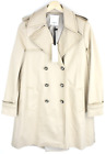 Pinko Trench Cappotto Donna Eu 44 Peak Lapel Bottoni Foderato Tasche Medio Lungo