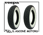 2 Coperture 3.50-10 GOMME 3.50 10 NERE CON FASCIA BIANCA VESPA APE