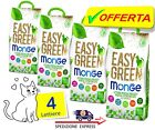 4 CONFEZIONI - Monge EASY GREEN  Lettiera Vegetale Gatti 10 LT - 100% ECOLOGICA