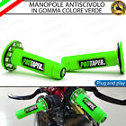 MANOPOLE MANUBRIO MOTO CROSS VERDE GOMMA PER BMW HP2 2006-2009 ENDURO