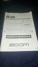 ZOOM R16 MULTITRACCIA MANUALE OPERATIVO USATO SPEDIZIONE TRACCIABILE