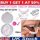 Smile Snap On False Teeth Upper & Lower Dental Veneers Dentures Tooth Cover Kit