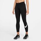 Leggins donna Nike Swoosh CZ8530-010  Nero-Bianco