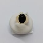 ANELLO DA UOMO IN ORO GIALLO 18KT CON ONICE NERA 5,9 GRAMMI N.22 (7504)