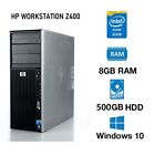 PC DESKTOP FISSO HP WORKSTATION Z400 INTEL XEON W3565 8GB RAM 500GB HD NVIDIA