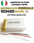 Batteria 103450 3,7V 2000mAh ricaricabile Li-Po  Battery 3 fili