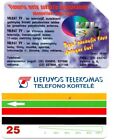 Scheda 30. Telefonica Lituania. Lietuvos Telekomas. Bandiera Lituania