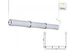 Lampada Led A Sospensione Moderno Forma 3 Canne Bambu Lunga 1310mm 52W 3000K Dim