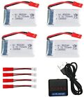 4 pezzi Batterie Lipo 3.7V 750mAh Rc Droni Quadcopters MJX X300C X400 X800