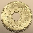 5 CENT INDOCHINA FRANCESE 1943 FRATTURA ERRORE