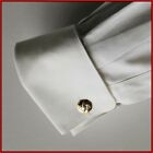 Gemelli da polso uomo vintage in metallo dorato e smaltato per camicia cufflinks