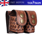 TOURBON Leather Revolver Double Speed Loader Pouch Shooting Pistol Ammo Carrying