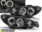 Coppia Fari Fanali anteriori tuning 206 2002-  ANGEL EYES neri nero