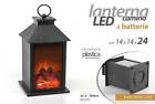 LANTERNA CAMINO A LED STRUTTURA IN PLASTICA 14*14*24 CM A BATTERIA ACA-783616