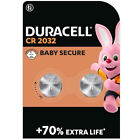 2 Pile CR 2032 DURACELL +70% Batteria Bottone Pila Litio Batterie Lithium CR2032