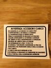 Honda MTX 125 Adesivo Decal Sticker Serbatoio Avvertenza : Accessori E Carico