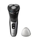 Philips Rasoio Elettrico 3 Testine Nero Argento Shaver 3000 Series S3143/00