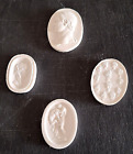 FOUR ANTIQUE PLASTER CAMEO GRAND TOUR ROMAN GREEK STUDIES