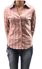 Camicia rosa antico a righe Sisley donna S - Pink Sisley woman shirt size S