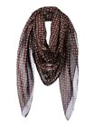 FOULARD MANILA GRACE MARRONE STAMPA ETNICA F3/135