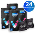 24 Durex Sync Preservativi Stimolanti RItardanti profilattici 4 Confezioni