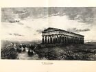 PAESTUM grande incisione del 1881