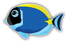 Autoaufkleber Blauer Fisch K4605 Sticker-12cm