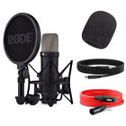 Rode NT1 5th Generation XLR USB Studio-Mikrofon Schwarz + keepdrum WS2 Popfilter