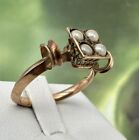 ring borbonico Anello ANTIQUE ORO ANTICO 6/7KT FINE800 microperle rarità