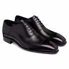 Cheaney Imperial Collection York Capped Oxford in Black Calf Leather