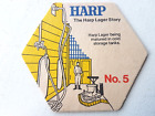 Vintage HARP - The Harp Lager Story No.5 ... Cat No 68 Beer mat / Coaster