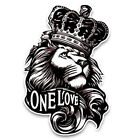 Adesivo sticker auto moto scooter tuning styling ONE LOVE LEONE con corona