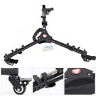 Foldable Tripod Dolly Video Heavy Duty with 3 Wheels Adjustable Legs For Camera