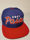 OBEY Posse Snapback Adjustable Sportswear Cap Hat Blue / Red