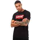 Levis T-Shirt Men s Graphic Set-in Crew Neck  Designer  Black Tee #177830137 NEW