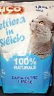 LETTIERA GATTO IN SILICIO PER GATTI RICO 3,8LT INODORE NATURALE ANCHE X CUCCIOLI