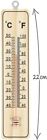 Termometro in legno per ambiente da muro per misurazione temperatura in C° e F°