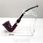 PIPA PETERSON OF DUBLIN CALABASH RUSTICATED NICKEL MOUNTED PIPE MADE IN IRELAND