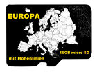 EUROPA Topo Karte Höhenlinien 16 GB microSD Garmin GPSMap Oregon edge Dakota +PC