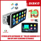 STEREO AUTO AUTORADIO 10 " POLLICI ANDROID 10 2 DIN GPS WIFI SCHERMO ESTRAIBILE