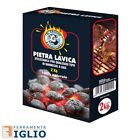 Pietra Roccia Lavica per Barbecue BBQ a Gas 100% Naturale Confezione da 2 Kg