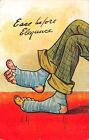 OLD COMIC  POSTCARD EDWARDIAN  SOCKS USED GOOD PLUS