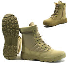 MENS MILITARY TACTICAL BOOTS DESERT COMBAT OUTDOOR ZIP ARMY PATROL HIKING SHOES