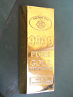 ACCENDINO A GAS RICARICABILE A FORMA LINGOTTO D ORO 9999 PURE GOLD MOD.ADMIRAL