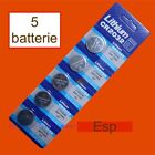 5 Pile Batterie litio DL2032 CR2032 3V CR 2032 DL orologio bottone blister