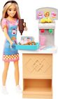 Barbie - Skipper Primi Lavori, bambola, playset snack bar con bancone gelato 3+