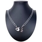 Cuore Love Argento Ciondolo Spezzato 2x Collana Acciaio Uomo Donna Amici C08