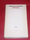 PETROLIO, PIER PAOLO PASOLINI, EINAUDI, 1992, 1° EDIZIONE